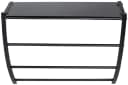 Wenko Wandregal Tarderia Schwarz Glas Metall mit Handtuchstangen Bild 2