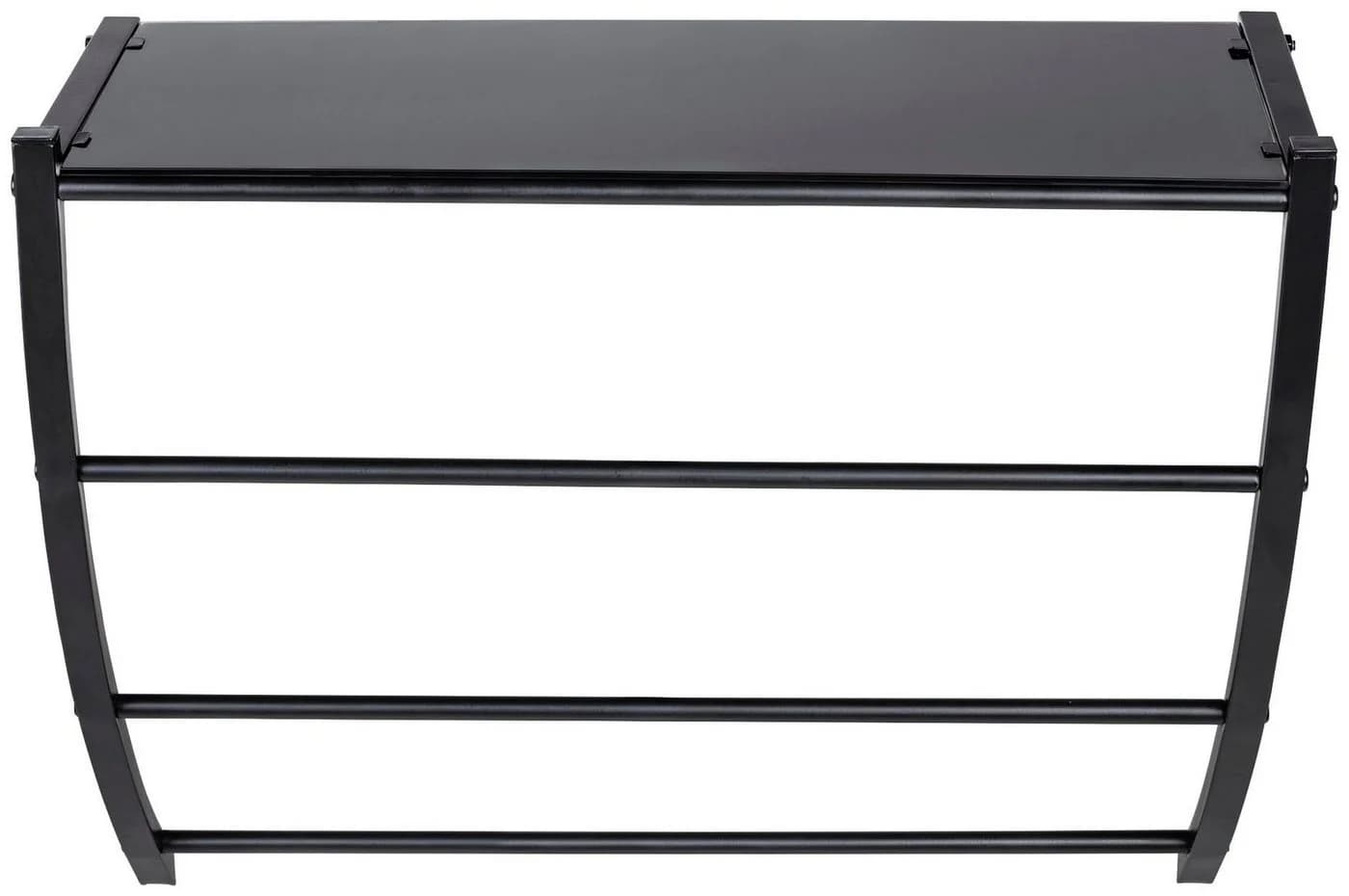 Wenko Wandregal Tarderia Schwarz Glas Metall mit Handtuchstangen - Bild 2