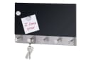 WENKO Hakenleiste Garderobe Schwarz mit 5 Haken Magnet Memoboard Bild 1