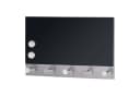 WENKO Hakenleiste Garderobe Schwarz mit 5 Haken Magnet Memoboard Bild 2