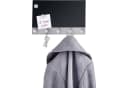 WENKO Hakenleiste Garderobe Schwarz mit 5 Haken Magnet Memoboard Bild 3