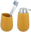 WENKO Badaccessoire-Set Badi Gelb Keramik Seifenspender Zahnputzbecher Bild 2