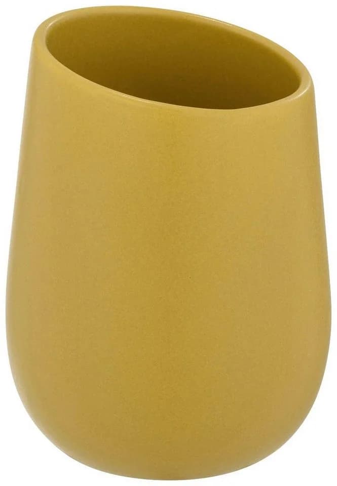 WENKO Badaccessoire-Set Badi Gelb Keramik Seifenspender Zahnputzbecher - Bild 4