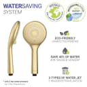WENKO Handbrause Watersaving Wassersparender Duschkopf Gold Bild 3