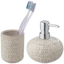 WENKO Badaccessoire-Set Davos 2-tlg. Keramik mit Effektglasur Bild 2