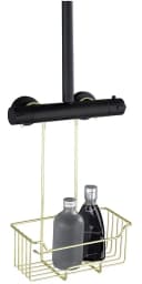 WENKO Duschregal Milo Gold Dusch-Caddy ohne Bohren Edelstahl Bild 3