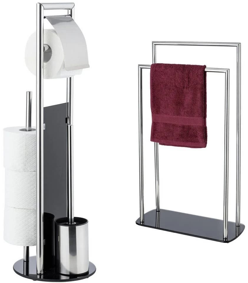 Moderne WC-Garnitur aus Edelstahl und Kunststoff - Bild 2