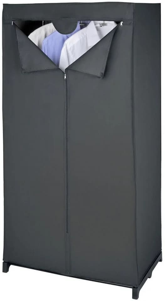WENKO Stoffschrank Modell Deep Black mit Kleiderstange & Reißverschluss - Bild 2