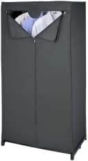WENKO Stoffschrank Modell Deep Black mit Kleiderstange & Reißverschluss Bild 3