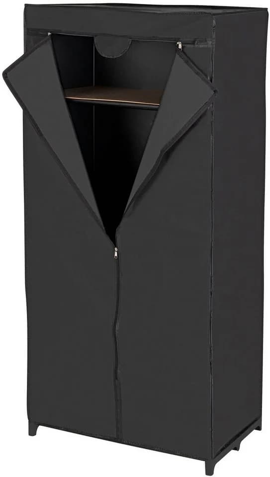 WENKO Stoffschrank Deep Black mit Kleiderstange & Ablage - Bild 5