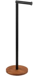 WENKO Toilettenpapierhalter 2-in-1 Serro Bambus Schwarz Bild 4