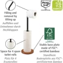 WENKO Toilettenpapierhalter 2-in-1 Serro Bambus Schwarz Bild 5