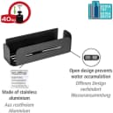 WENKO Duschregal Bivio Schwarz matt Aluminium ohne Bohren Bild 5