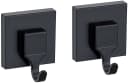WENKO Wandhaken Quadro Schwarz 2er Set Vacuum-Loc Befestigung ohne Bohren Bild 2