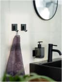 WENKO Wandhaken Quadro Schwarz 2er Set Vacuum-Loc Befestigung ohne Bohren Bild 5