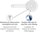 WENKO Stangenbrause-Set Watersaving Schwarz Bild 5