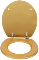 WENKO WC-Sitz Aldeno Gold Matt Oval MDF Edelstahl Bild 2