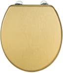WENKO WC-Sitz Aldeno Gold Matt Oval MDF Edelstahl Bild 4