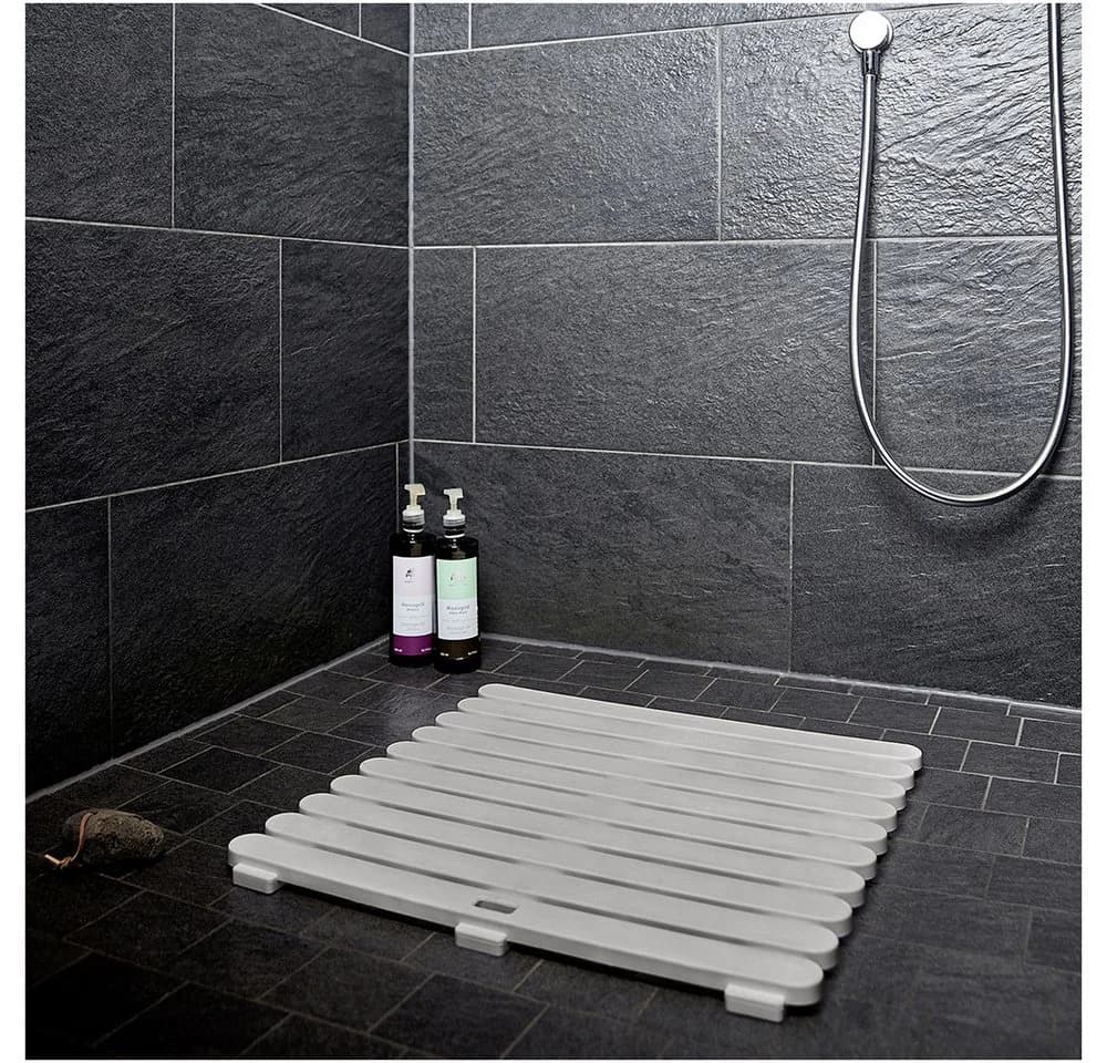 WENKO Duschmatte Indoor & Outdoor Beige Kunststoff Rutschhemmend