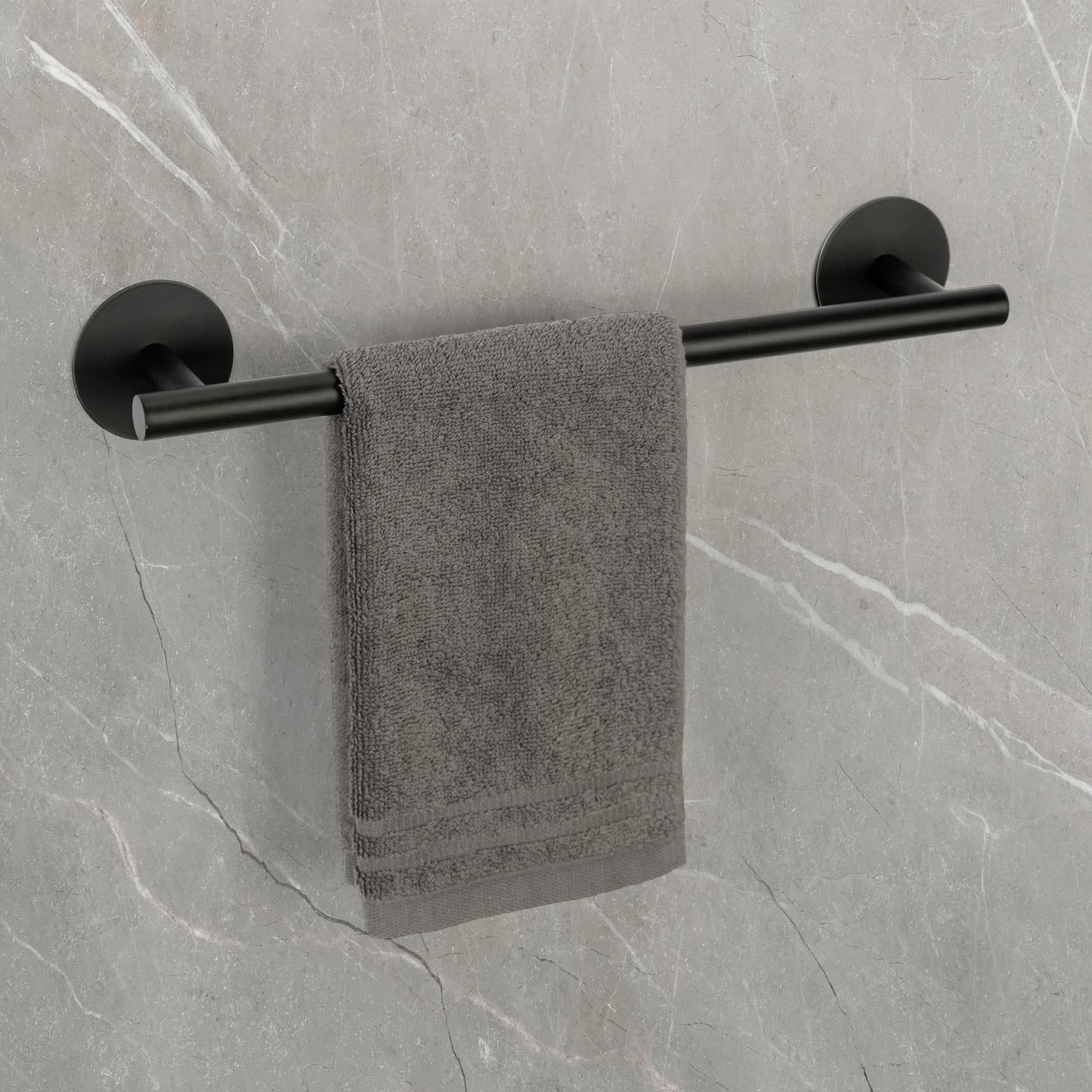 Schöner Wohnen Kollektion Handtuchstange Uno Meleto Schwarz Edelstahl