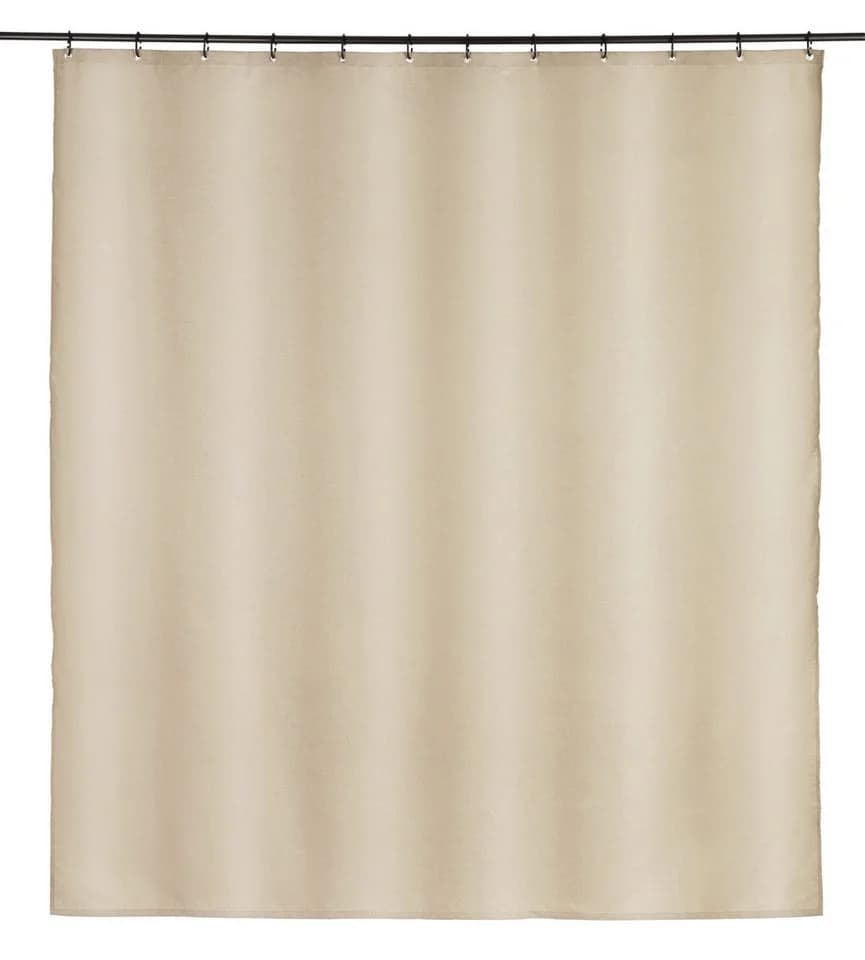 SCHÖNER WOHNEN Duschvorhang Mayour Beige 180x200cm mit 16 Ringen
