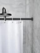 SCHÖNER WOHNEN Duschvorhangstange Obleon Schwarz Teleskop Aluminium Bild 1