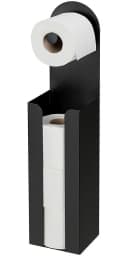 WENKO Toilettenpapierhalter Agira 2-in-1 Schwarz Stahl Bild 3
