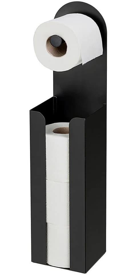 WENKO Toilettenpapierhalter Agira 2-in-1 Schwarz Stahl - Bild 3