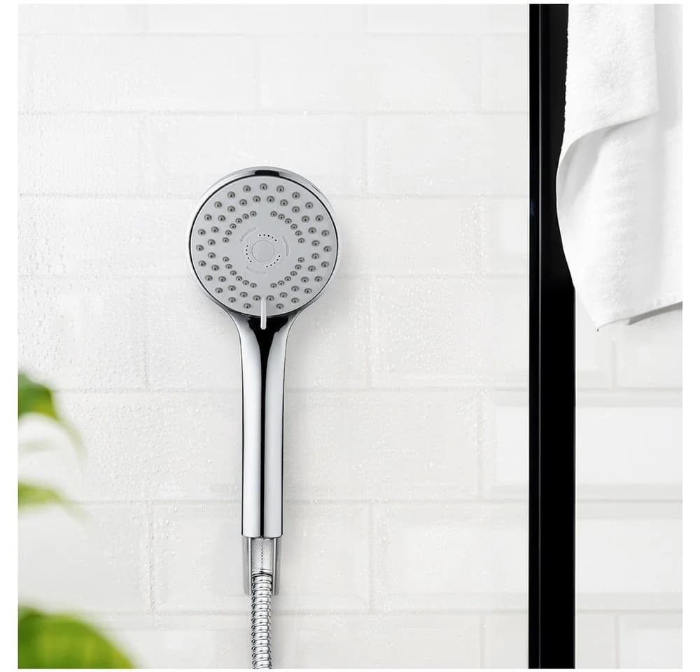 WENKO Basic Line Handbrause Set Silber 5 Strahlarten 150cm