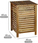 WENKO Wäschetruhe Fondi Braun Massivholz Wäschesammler Bild 5