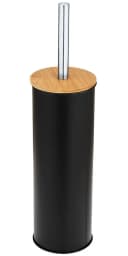 WENKO WC-Garnitur Tortona Toilettenbürstenhalter Schwarz Bambus Bild 1