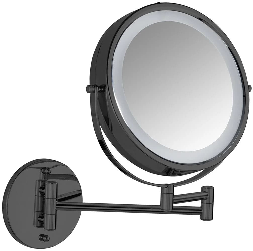 Wenko Power-Loc LED Wandspiegel Lumi Schwarz 5-fach Vergrößerung - Bild 2