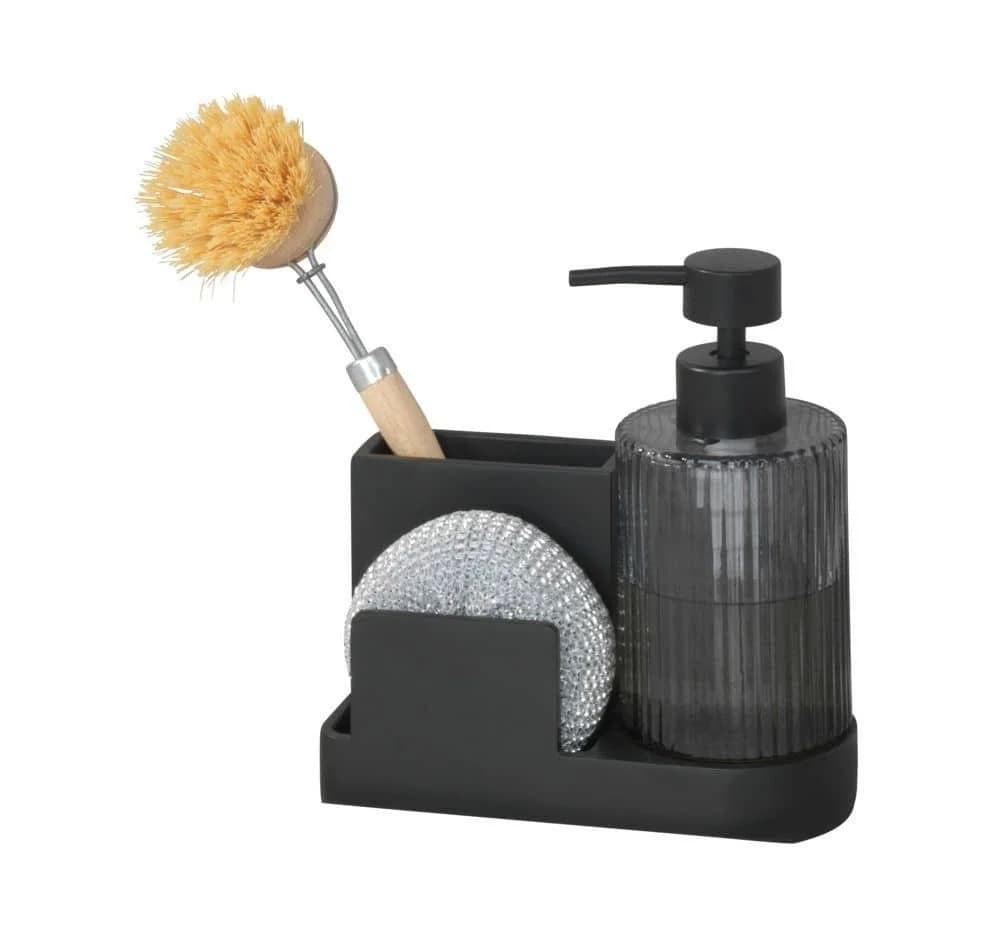 WENKO Küchenorganizer-Set Pina Schwarz Glas - Bild 4