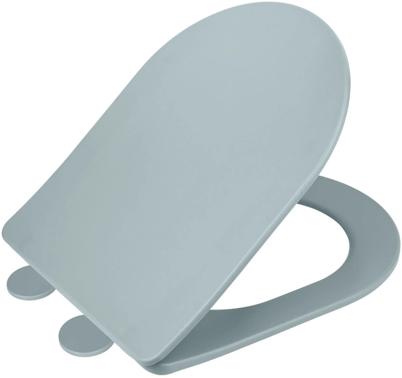 WENKO WC-Sitz Galati Duroplast D-Form Blaugrau mit Absenkautomatik - Bild 3