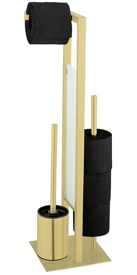 WENKO WC-Garnitur Rivalta Gold mit Toilettenpapierhalter und WC-Bürste - Bild 2