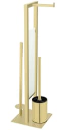 WENKO WC-Garnitur Rivalta Gold mit Toilettenpapierhalter und WC-Bürste Bild 3