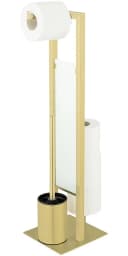 WENKO WC-Garnitur Rivalta Gold mit Toilettenpapierhalter und WC-Bürste Bild 4