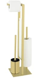 WENKO WC-Garnitur Rivalta Gold mit Toilettenpapierhalter und WC-Bürste Bild 5