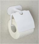 WENKO Toilettenpapierhalter Orea Weiß mit Deckel Bild 1