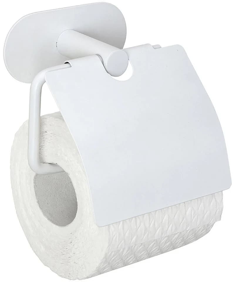 WENKO Toilettenpapierhalter Orea Weiß mit Deckel - Bild 2