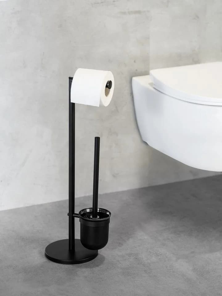 WENKO WC-Garnitur Parus Schwarz Stahl