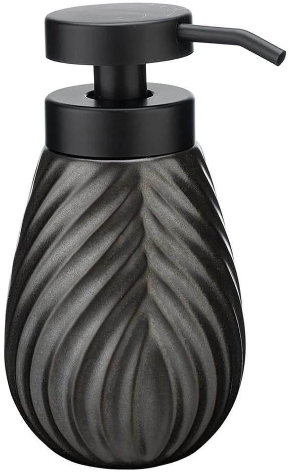 WENKO Badaccessoire-Set Idro Anthrazit Keramik mit Linien-Struktur - Bild 5
