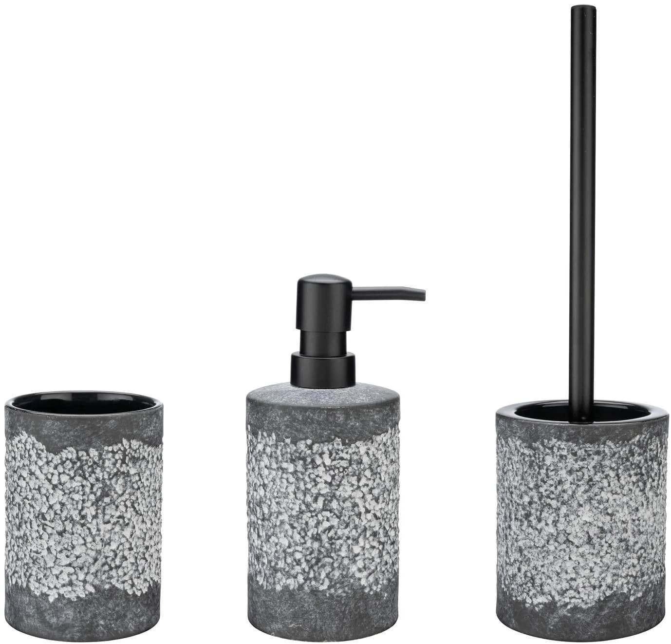Badaccessoire-Set WENKO "Anfo" Grau Keramik