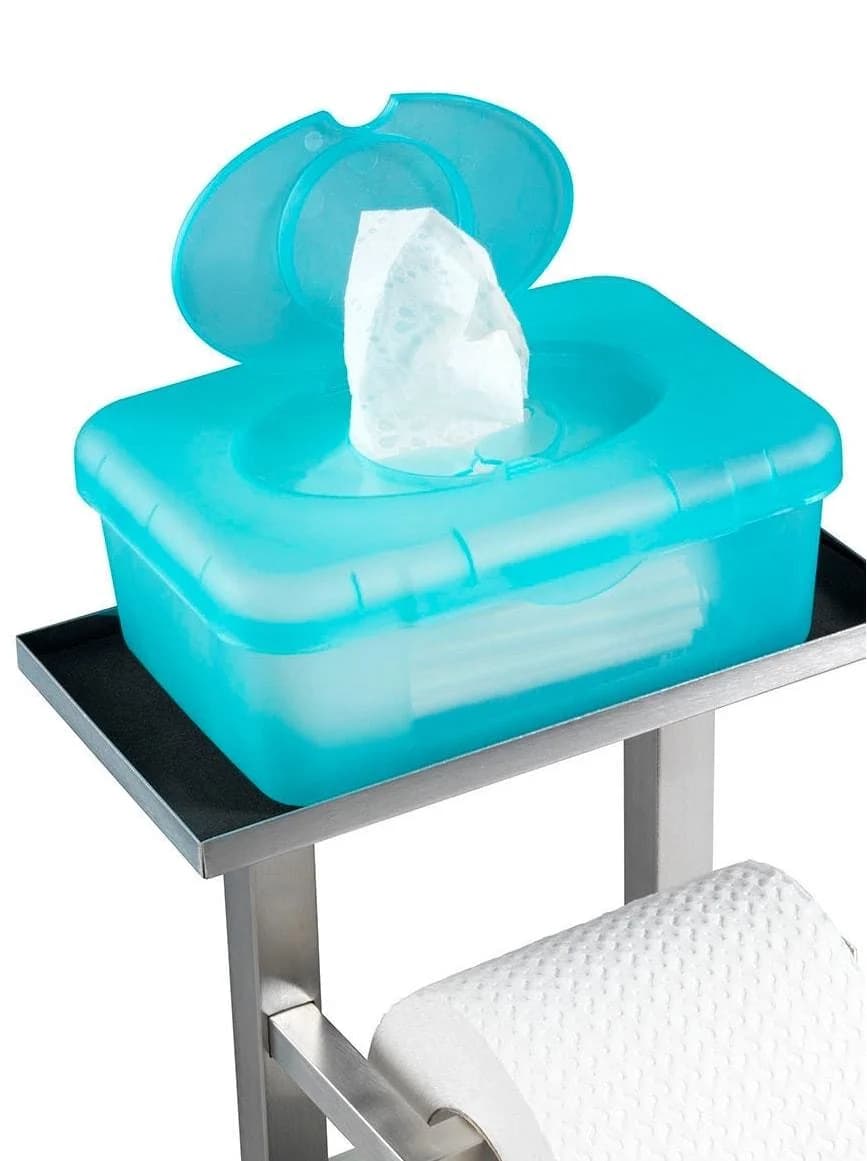 Badaccessoire-Set Silber WC-Hygiene-Center