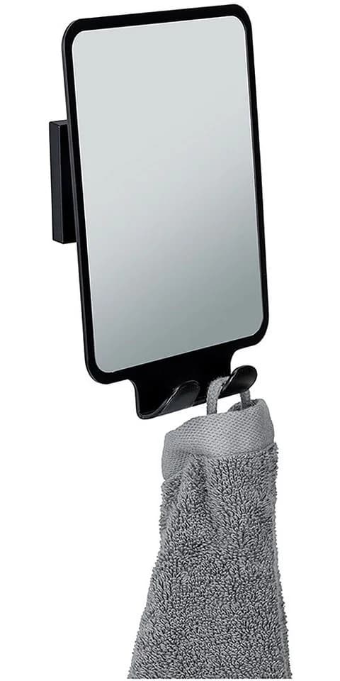 WENKO Wandspiegel Quadro Schwarz Antibeschlag Vacuum-Loc - Bild 5