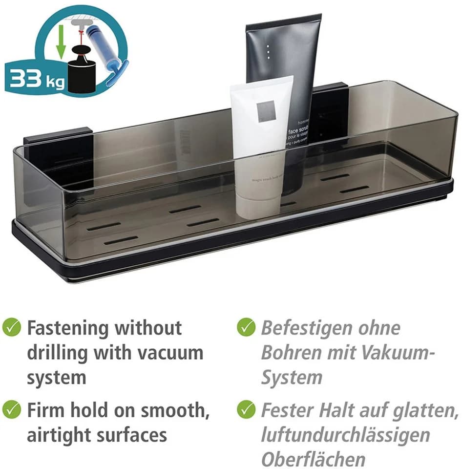 WENKO Duschablage Quadro Schwarz Vakuum-Loc Befestigung - Bild 5