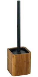 WENKO WC-Garnitur Serro Bambus mit Wechselkopf Schwarz Bild 2