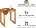 WENKO Badhocker Fondi Akazienholz Badezimmer Bild 3