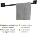 WENKO Handtuchstange Quadro Schwarz Edelstahl Vacuum-Loc Bild 5