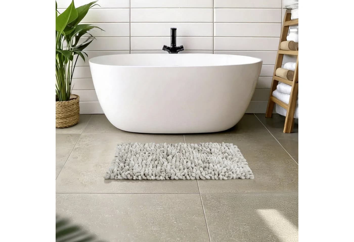 WENKO Badematte Lerici Beige Meliert 60x90 cm